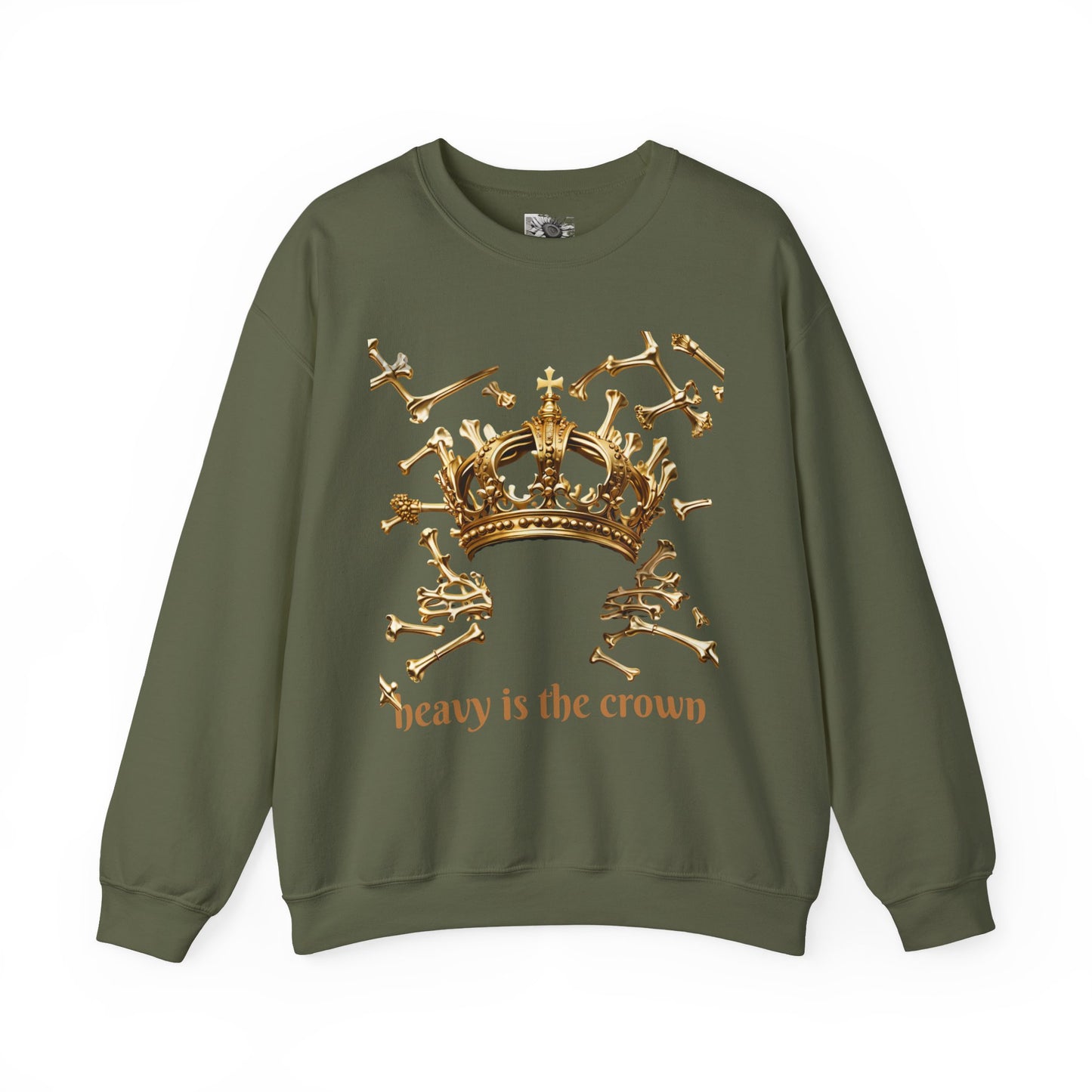 Heavy Is the Crown Sweatshirt — Gold Crown Graphic Crewneck