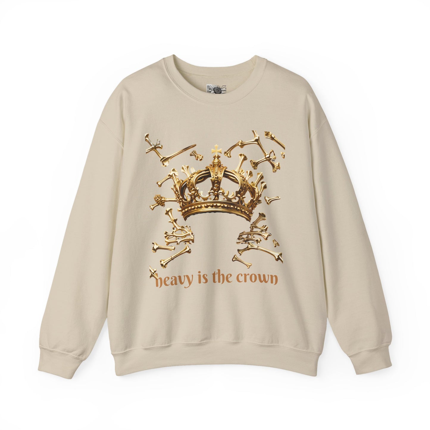 Heavy Is the Crown Sweatshirt — Gold Crown Graphic Crewneck