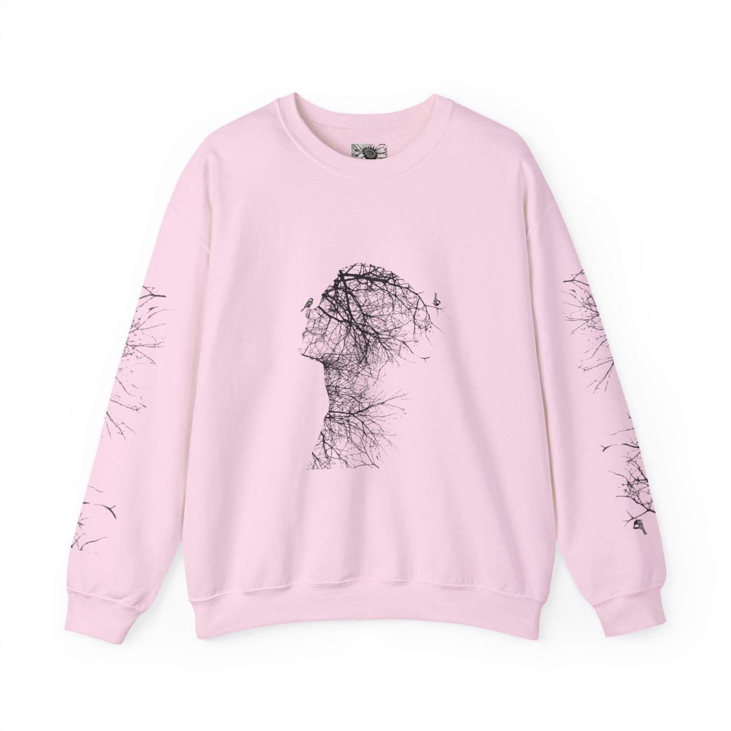 Abstract Tree Head Double Exposure Crewneck