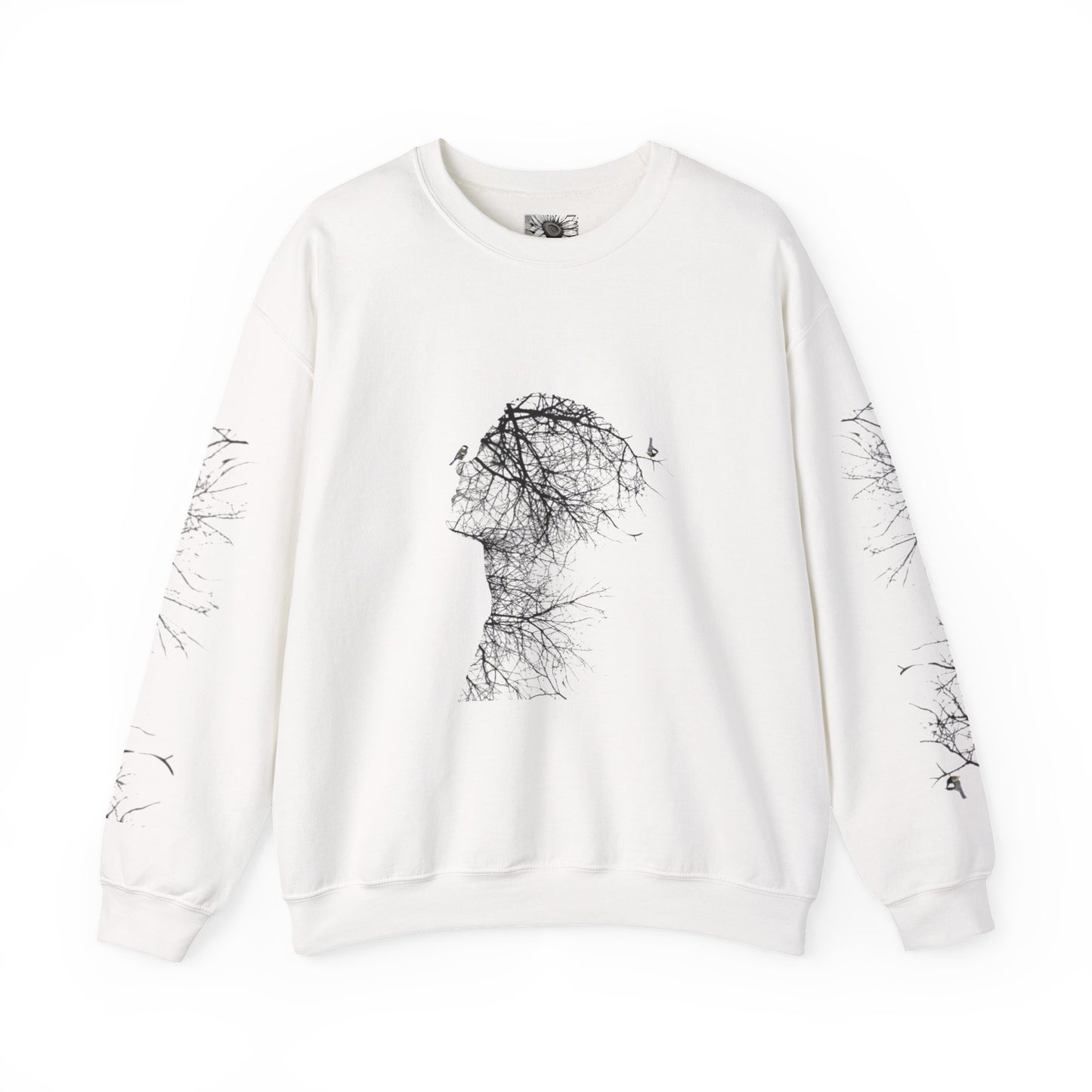 Abstract Tree Head Double Exposure Crewneck