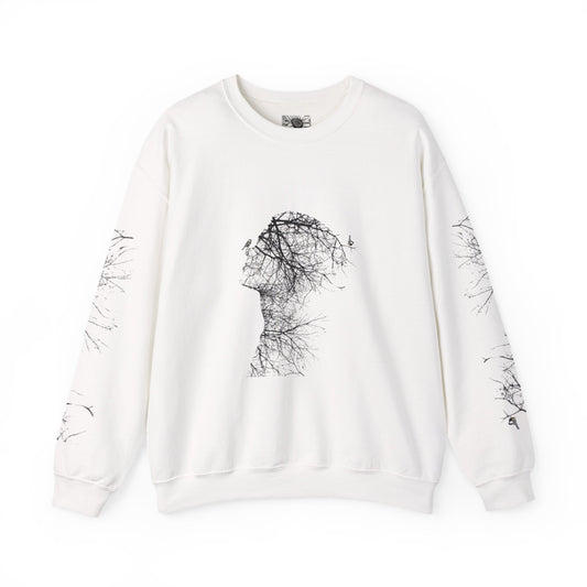Abstract Tree Head Double Exposure Crewneck