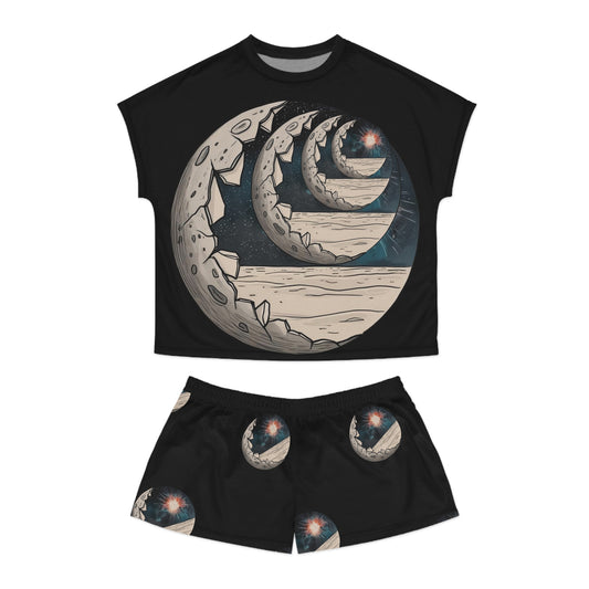Short Pajama Set -Shattering Moon