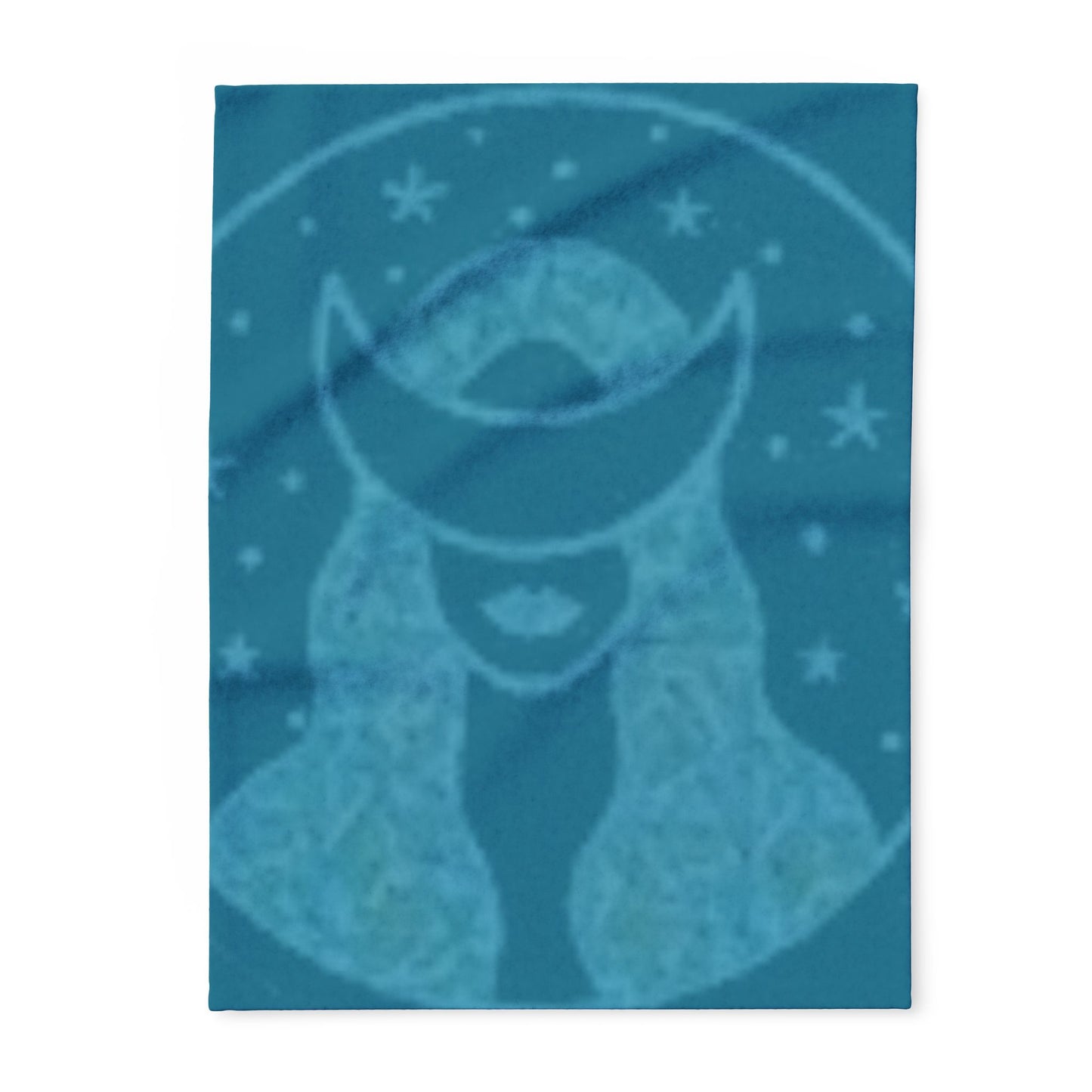 Fleece Blanket - Cosmic blue goddess virgo Design