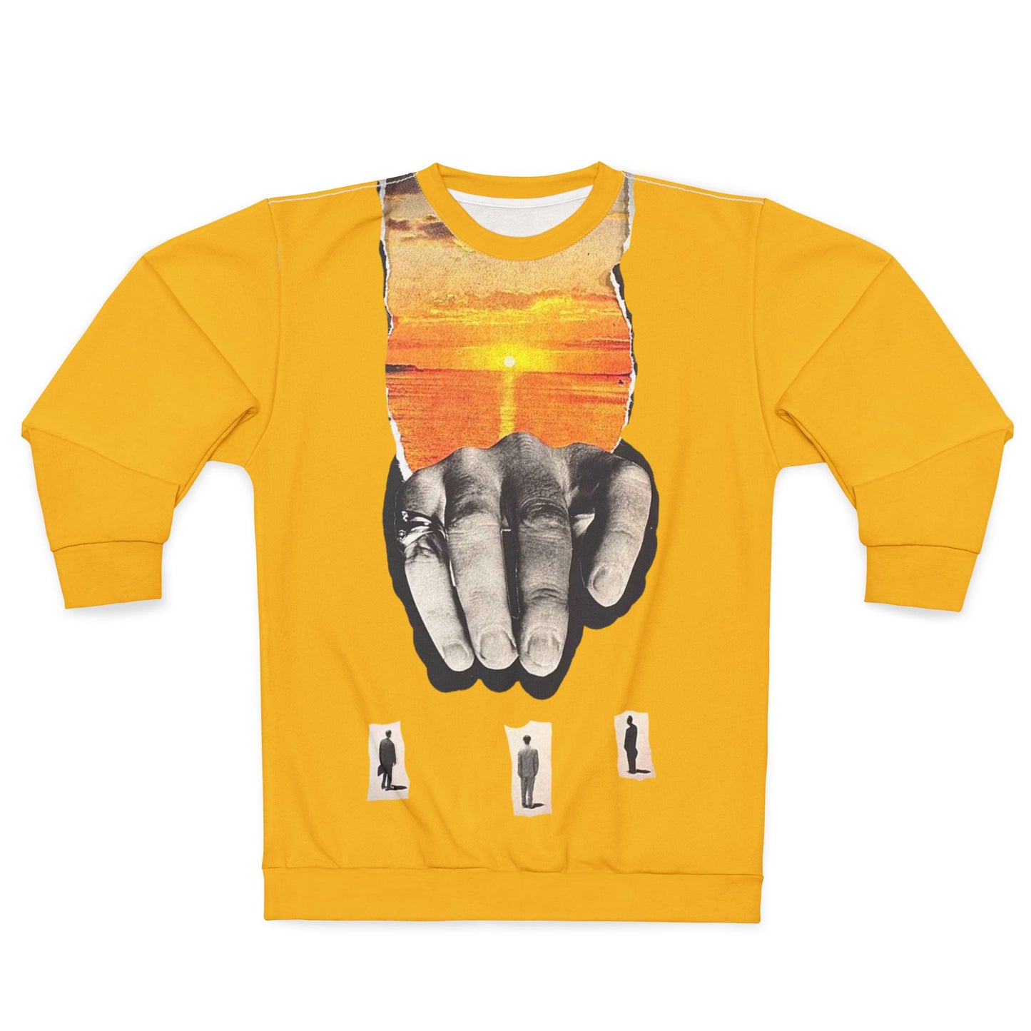 Graphic Sweatshirt — Sunset Over Hand Art Print