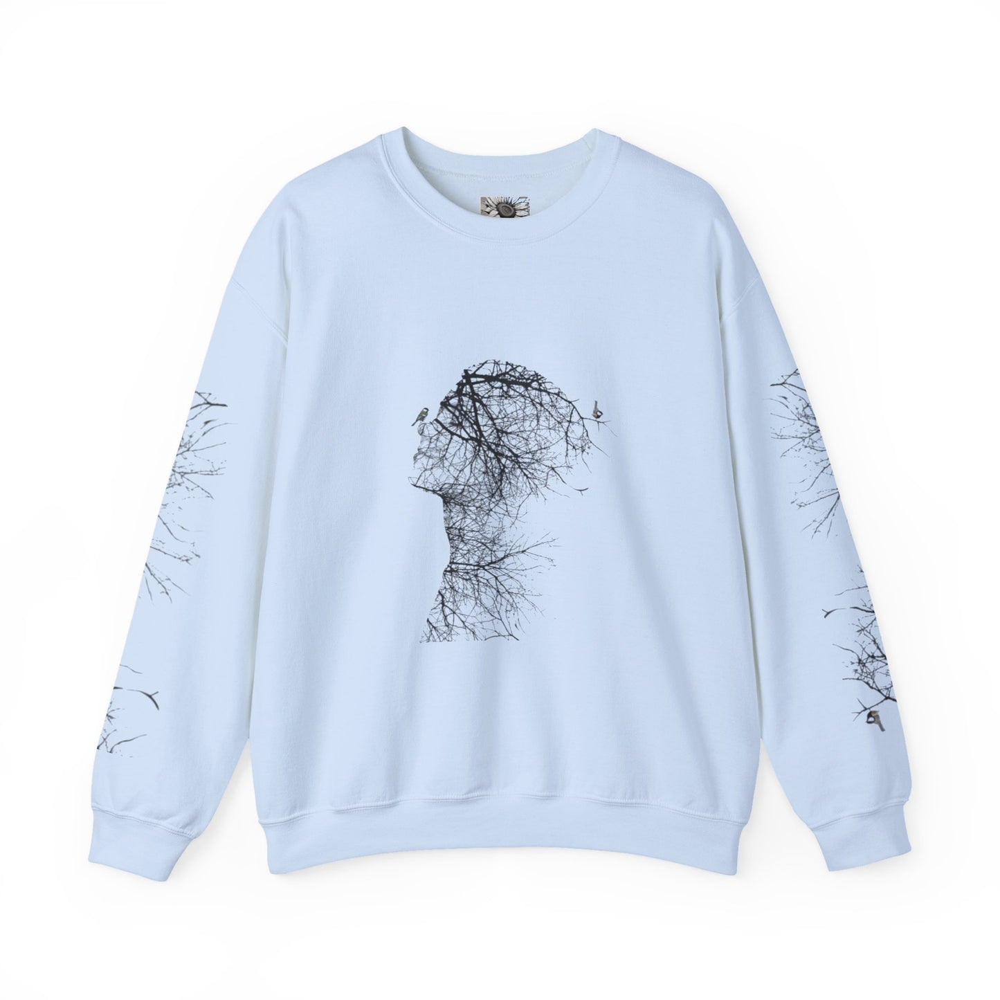 Abstract Tree Head Double Exposure Crewneck