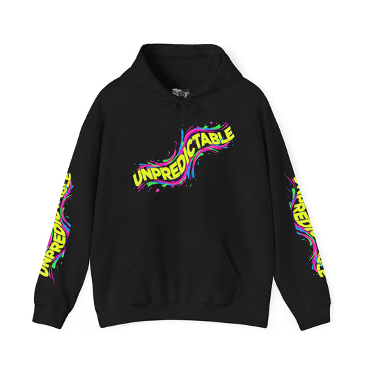 Melting Wave Typography Hoodie | psychedelic typography, glitch text design