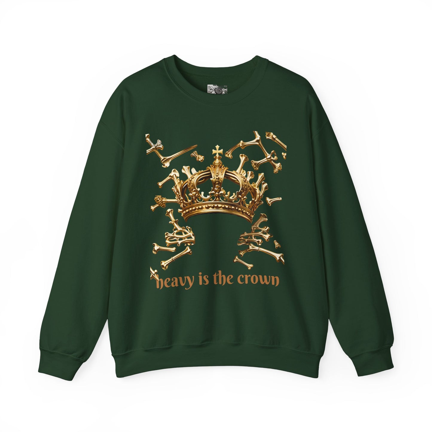 Heavy Is the Crown Sweatshirt — Gold Crown Graphic Crewneck