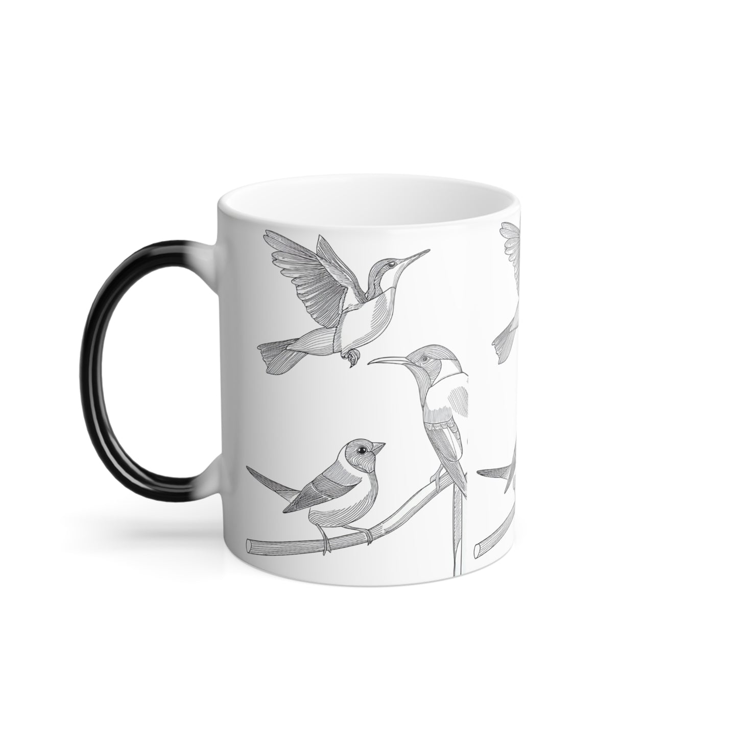 Color Morphing Mug with Elegant Bird Design - Perfect Gift for Nature Lovers