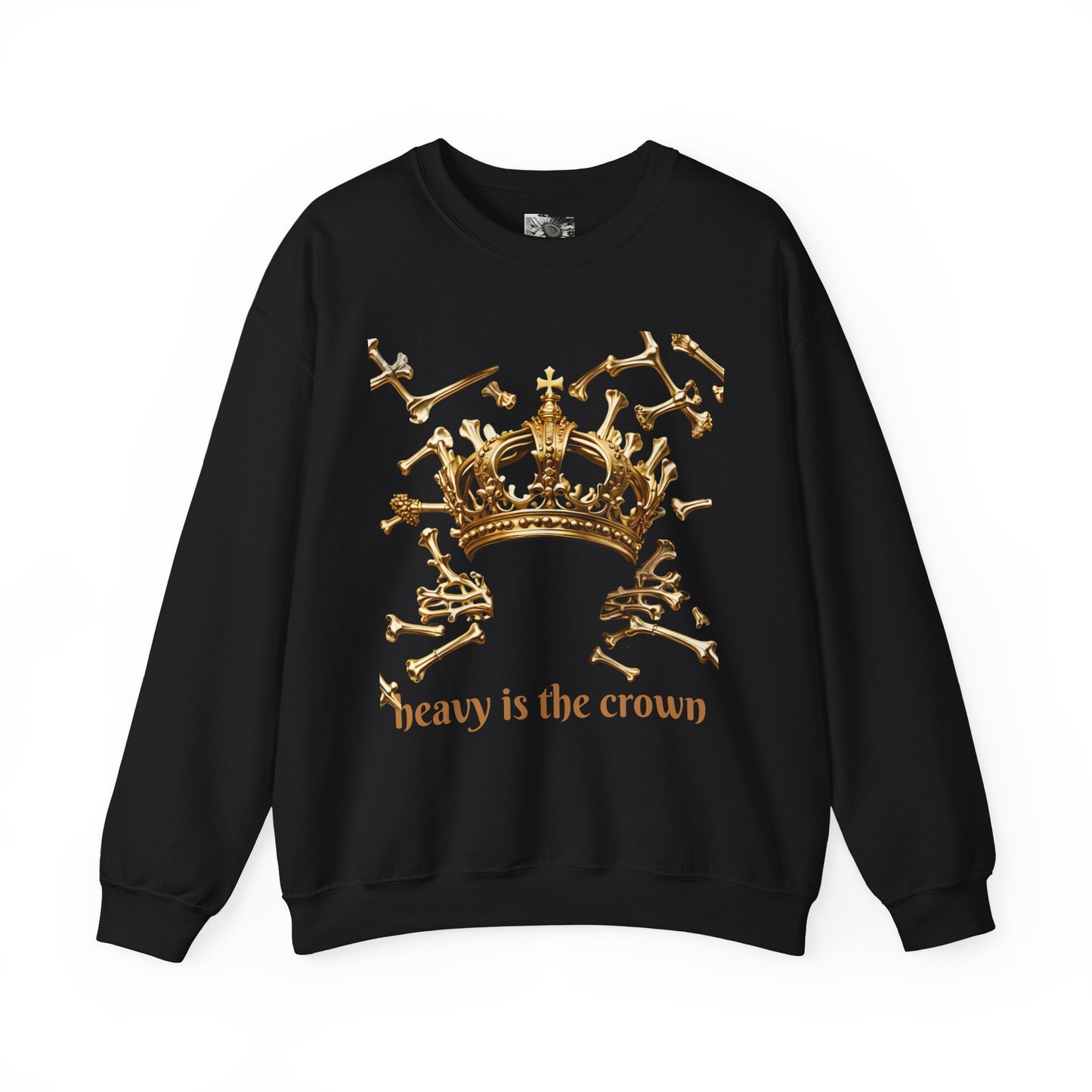 Heavy Is the Crown Sweatshirt — Gold Crown Graphic Crewneck
