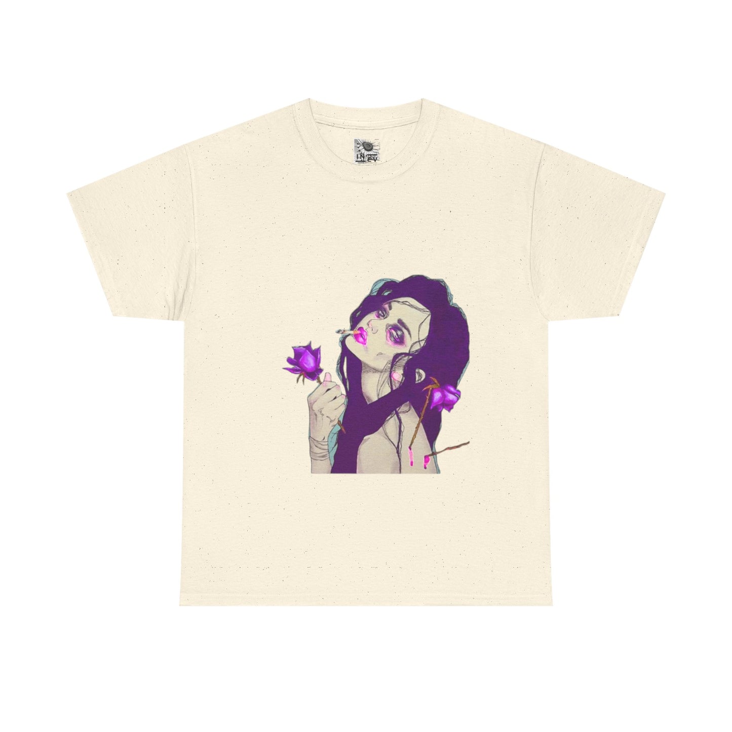 Graphic Tee — Purple Rose Anime Girl Illustration