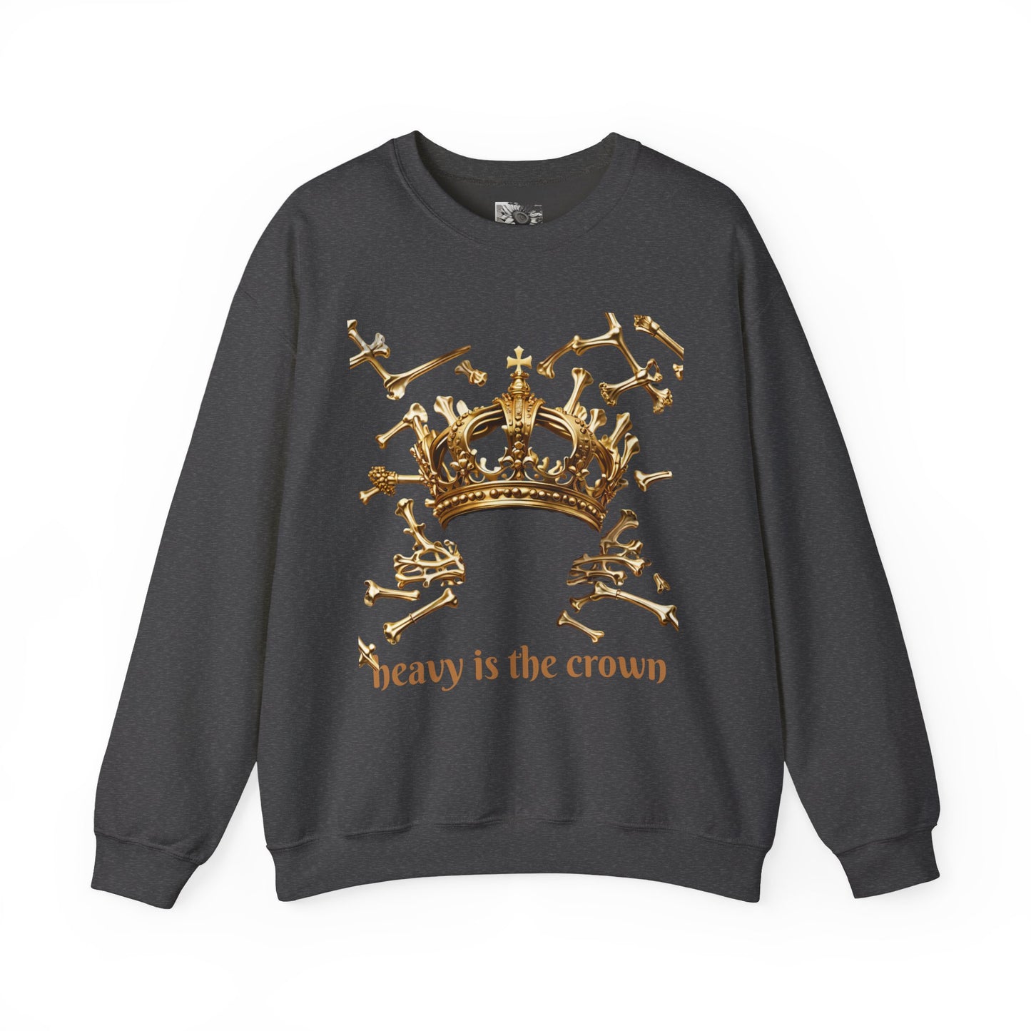 Heavy Is the Crown Sweatshirt — Gold Crown Graphic Crewneck