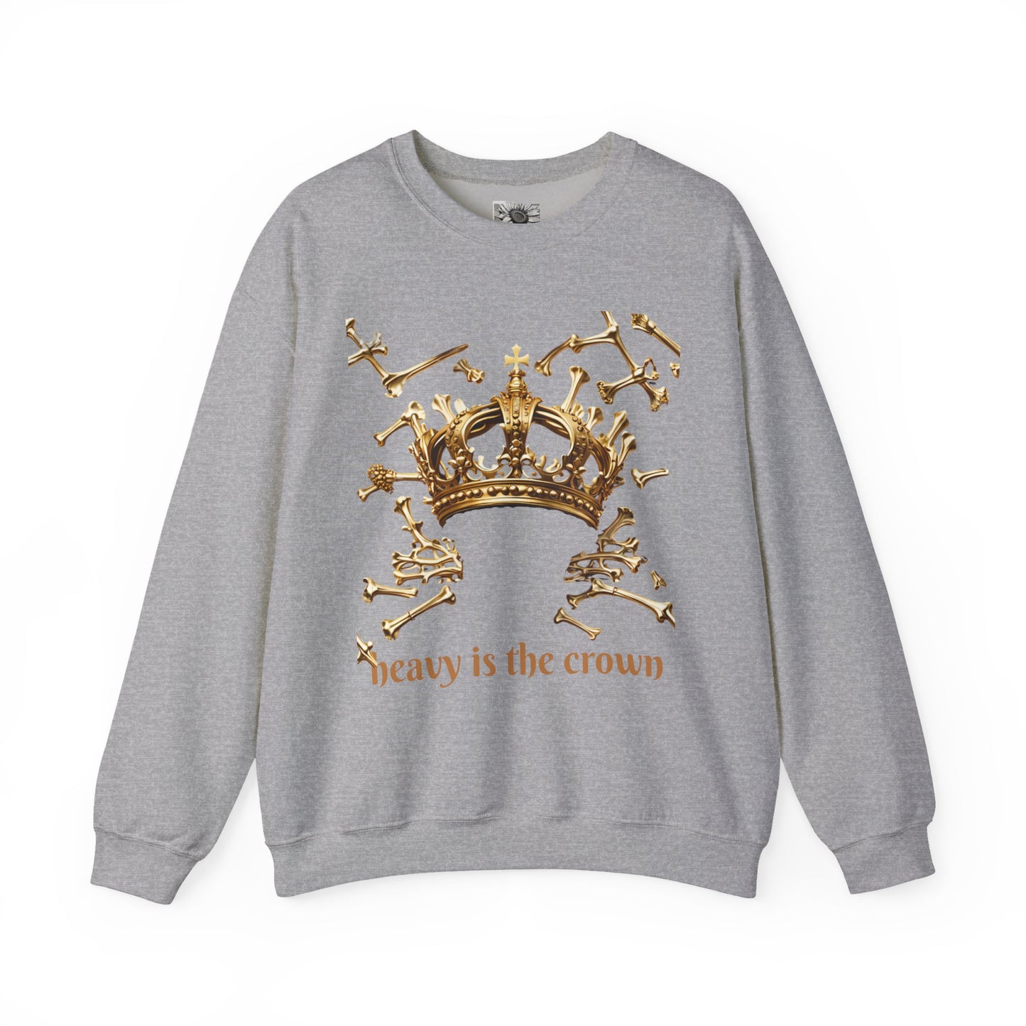Heavy Is the Crown Sweatshirt — Gold Crown Graphic Crewneck