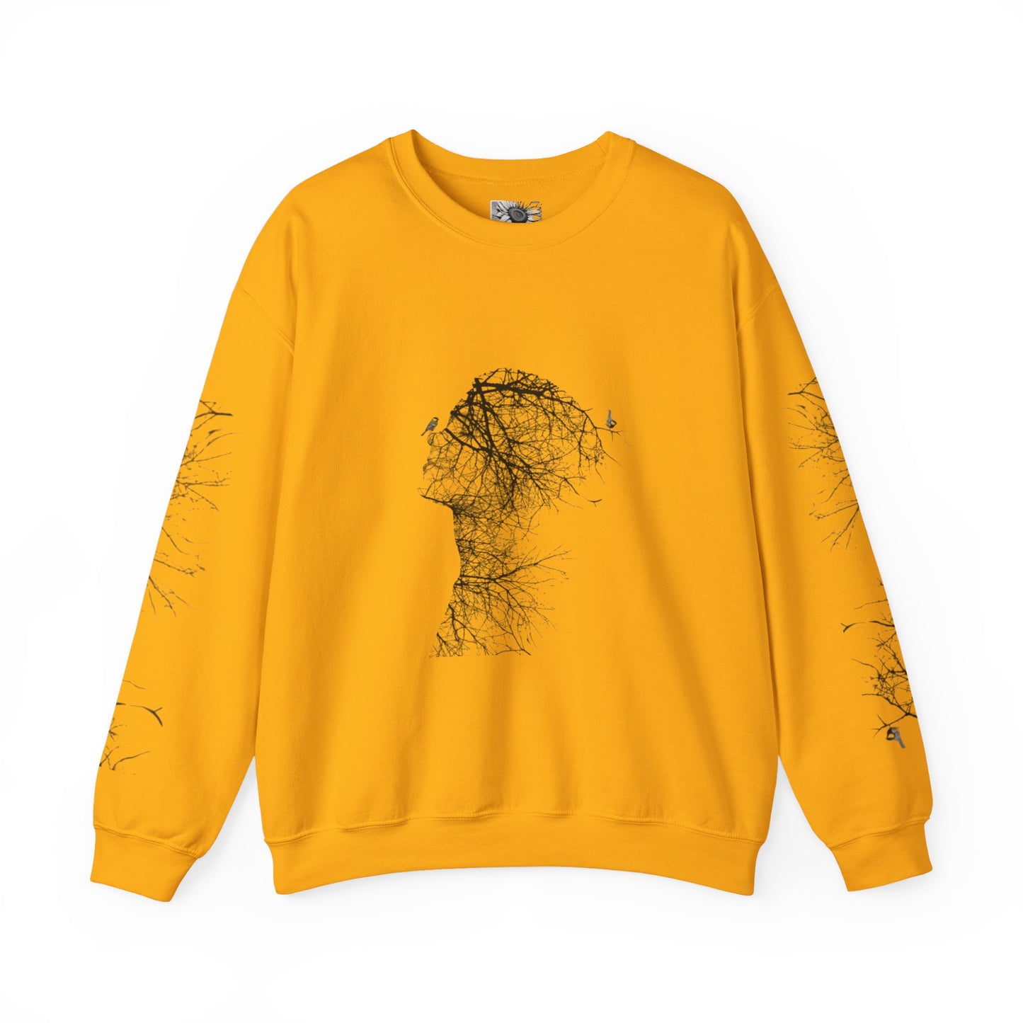 Abstract Tree Head Double Exposure Crewneck