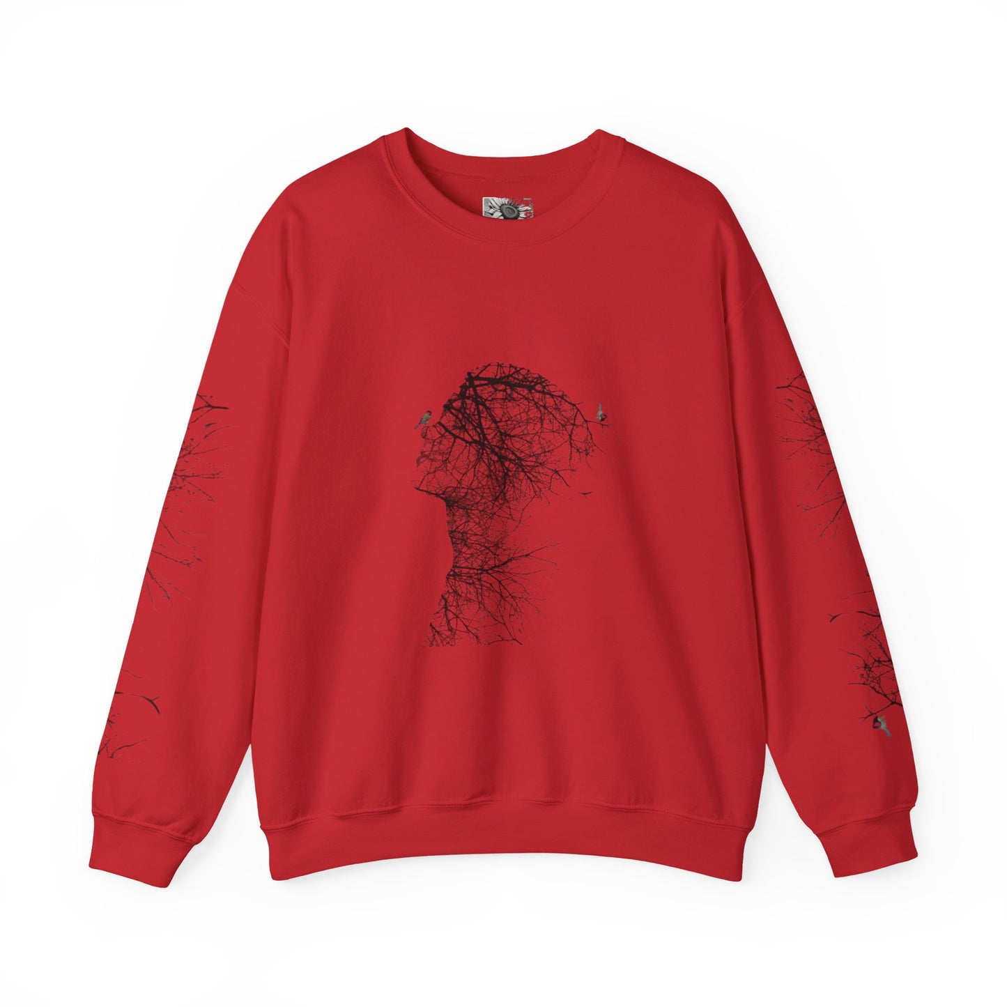 Abstract Tree Head Double Exposure Crewneck