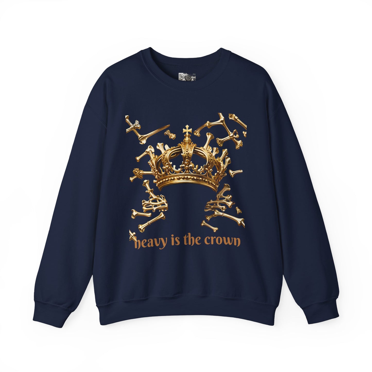 Heavy Is the Crown Sweatshirt — Gold Crown Graphic Crewneck